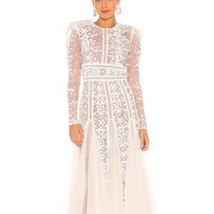 Bronx and Banco Megan Bridal Midi Dress in White - XL